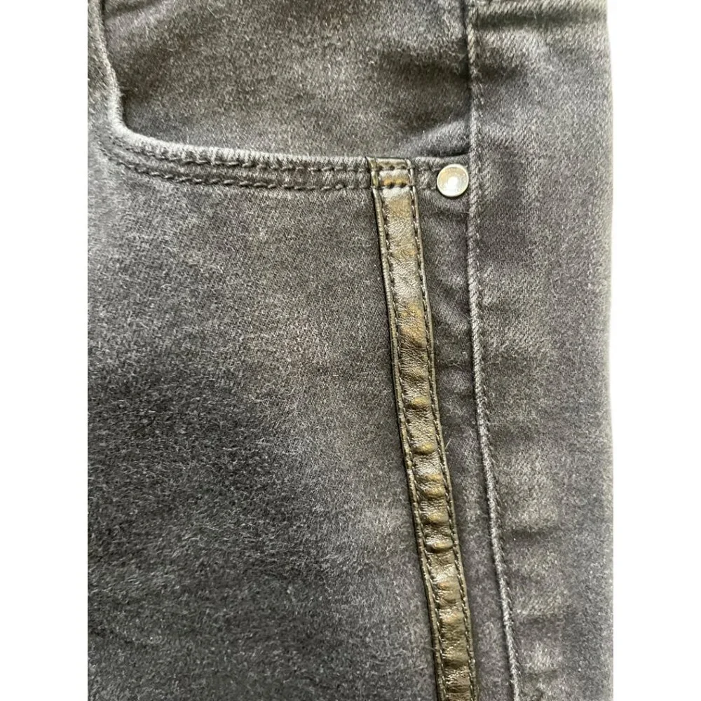 Skinny Jeans Broadway High‎ Rise Side Stripe Stretchy Black by Skinny Girl 29/8